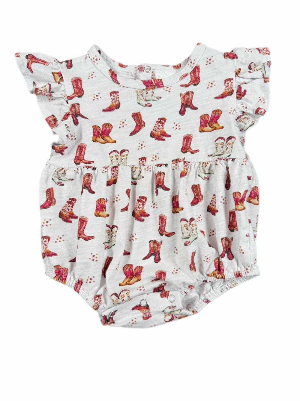 VELVET FAWN Harlowe Bubble in Boots Print - 6-12M